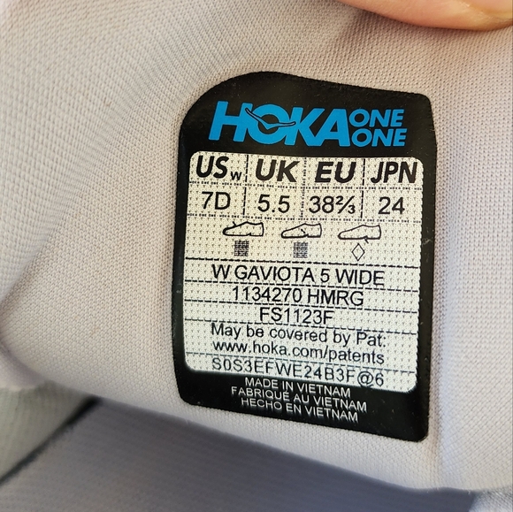 Hoka One One women's Gaviota 5 wide sneakers size 7 - Picture 6 of 12